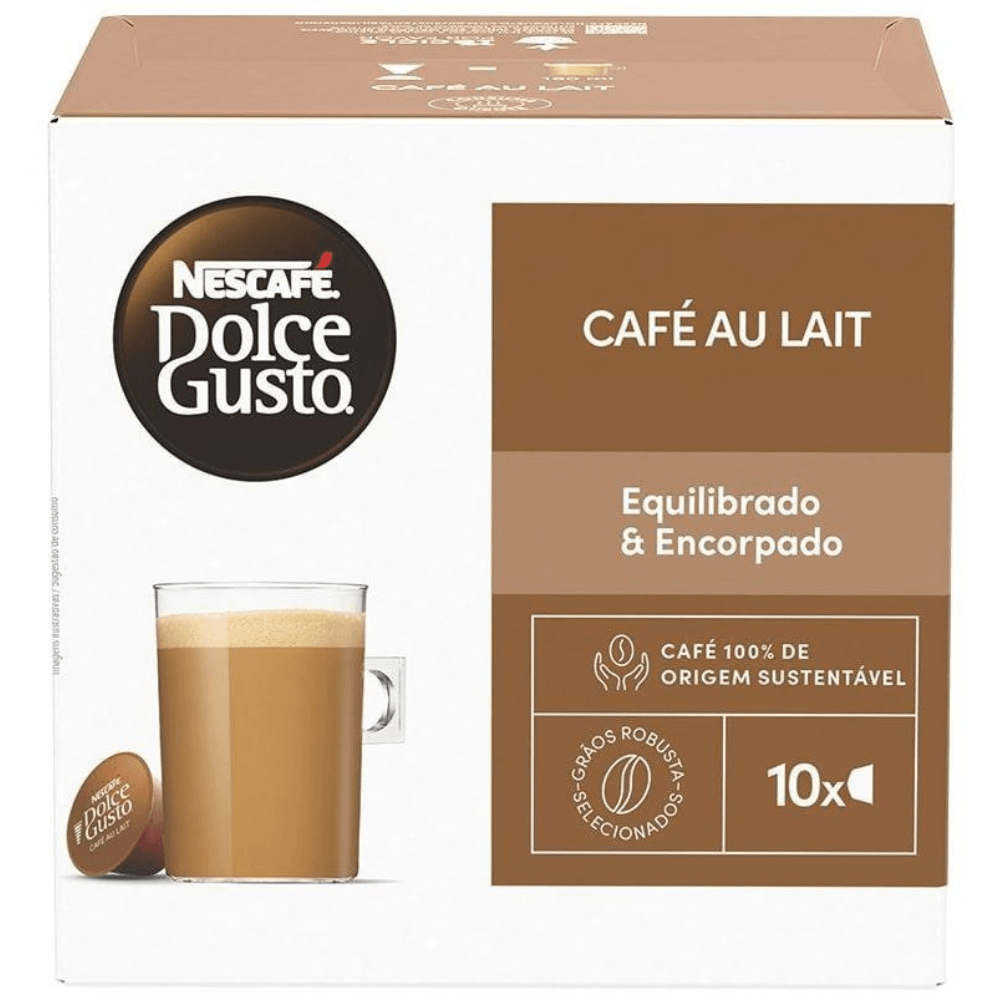 Café em Cápsula Nescafé Dolce Gusto Café Au Lait 10 Cápsulas